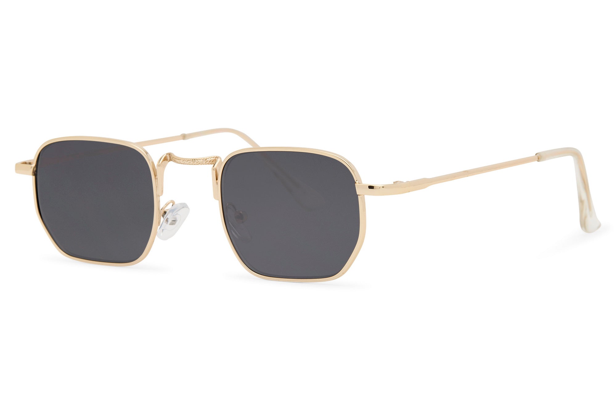 Elio — Armação Gold, Lentes Grey — Vista lateral
